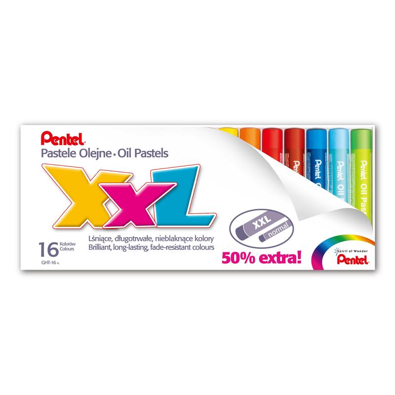 Пастель масляная 16 цветов PENTEL ХХL,картон