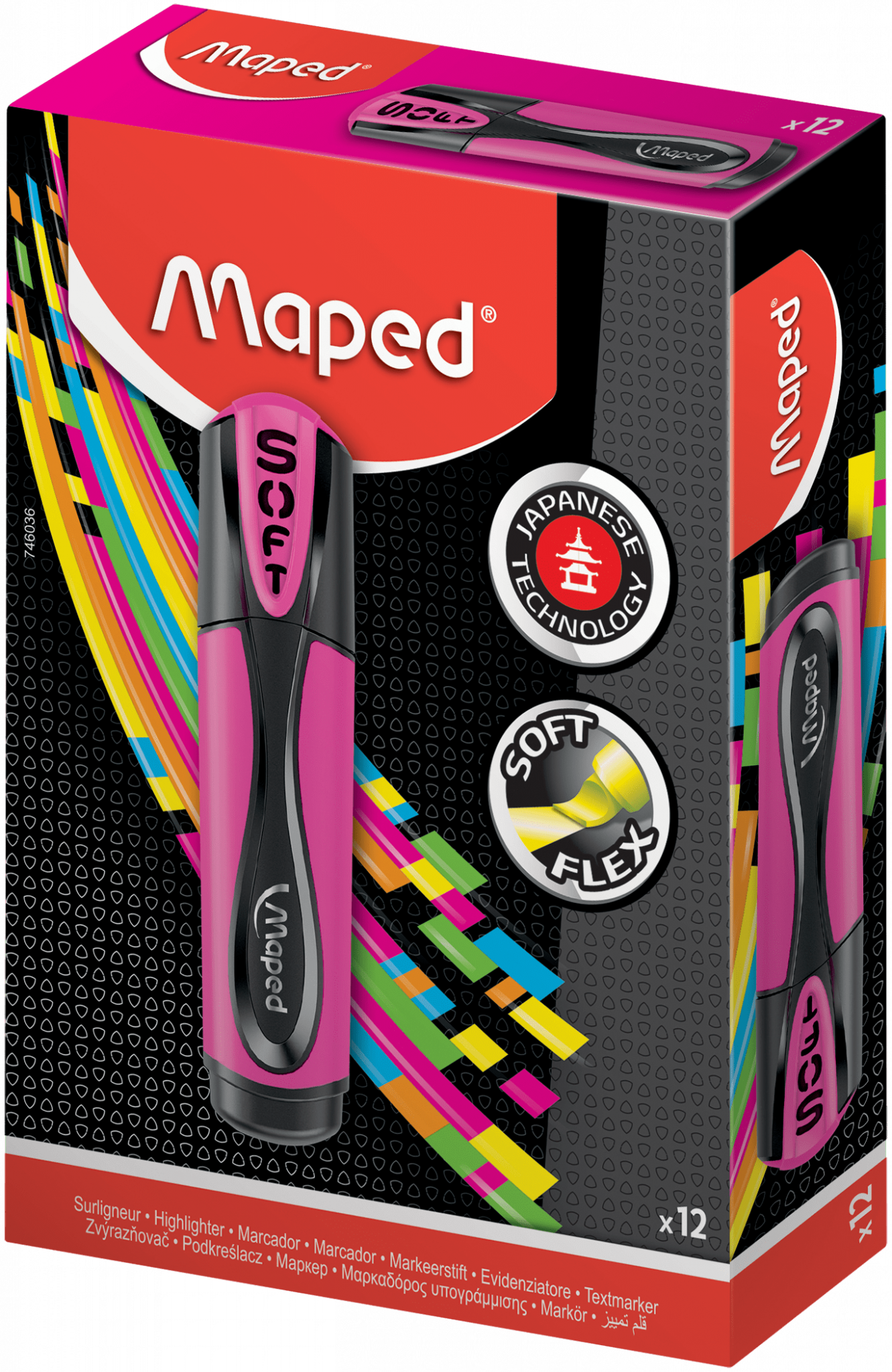 Маркер текстовыделитель MAPED FLUO Soft ultra розовый
