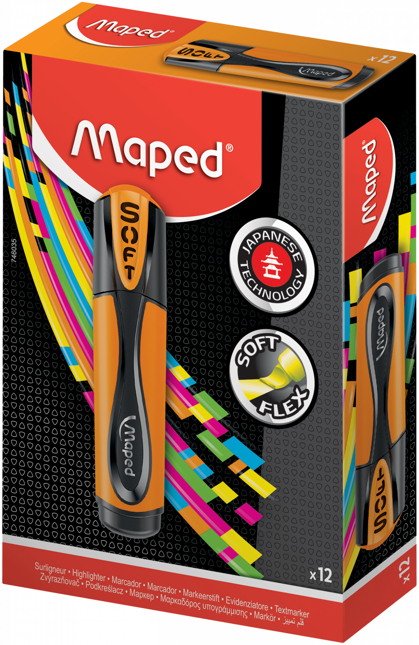 Маркер текстовыделитель MAPED FLUO Soft ultra оранжевый