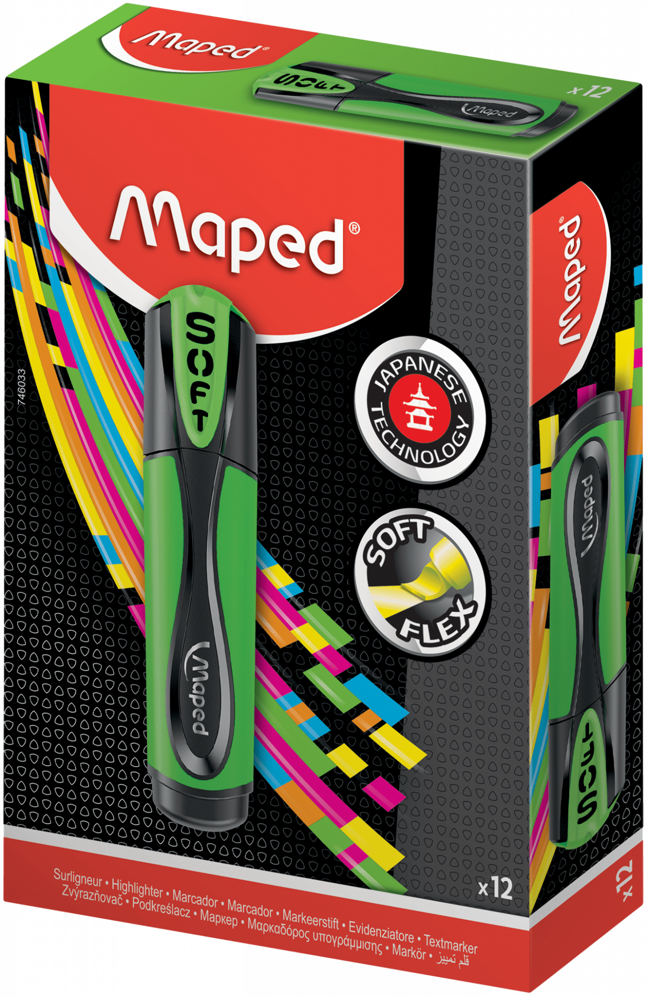 Маркер текстовыделитель MAPED FLUO Soft ultra зеленый