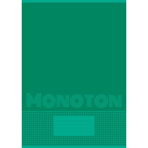 Тетрадь А4  48л линия скрепка BG "Monoton"зелёная7043