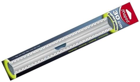 Линейка MAPED 30см (Алюминевая) с держателем
