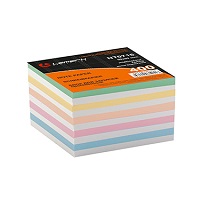 Блок для записей LAMARK 90*90мм 400л цветной, термоусадка, на склейке