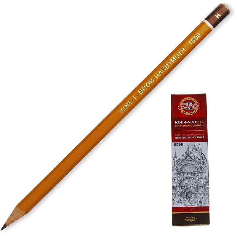 Карандаш ч/гр KOH-I-NOOR 1500 H (американский кедр) 